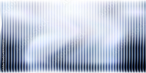 Vector ribbed glass texture background. Blue white grey green ribbed glass. Mesh gradient. acrylic ribbed bath surface. Reeded glass background semitransparent overlay. Bath wall window