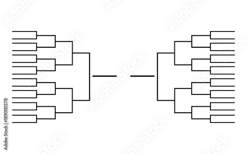 Foto Blank Tournament Bracket Design for Sports, Games, or Business Competitions