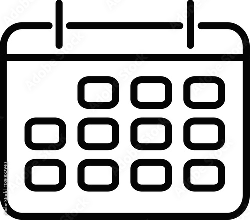 Calendar icon. Calendar planner icons for app, website, ui. reminder organizer event signs. business plan schedule.