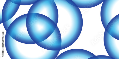Trendy and modern geometric gradient background. Transparent Party Balloon or Bubbles On White Background. Background of sea molecules and balls. 