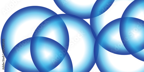 Trendy and modern geometric gradient background. Transparent Party Balloon or Bubbles On White Background. Background of sea molecules and balls. 