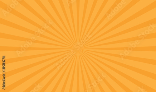 Bright Orange Sunburst Radial Burst Seamless Pattern Tile | Energetic Rays Background Vector Modern Retro Optimistic Sunny Abstract 