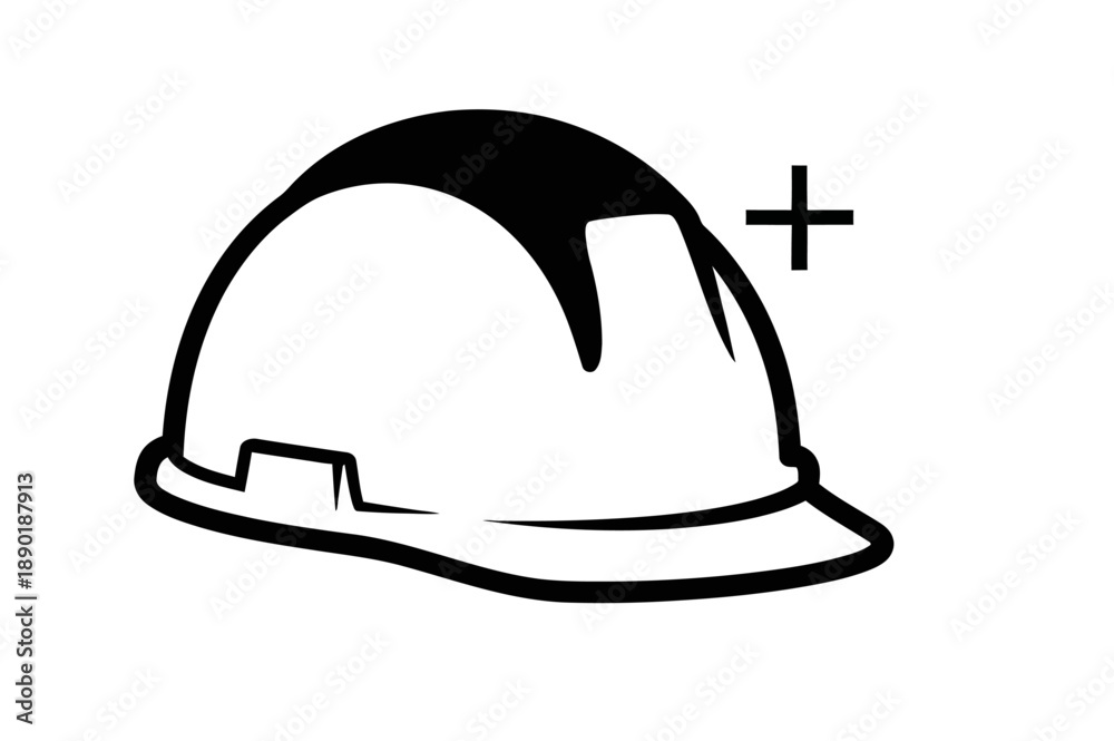 Fototapeta premium Hard hat safety symbol