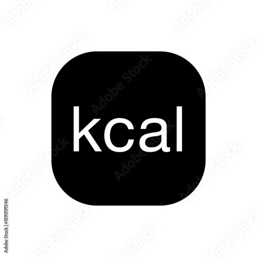 A minimalist vector graphic icon of a kcal logo on a transparent background