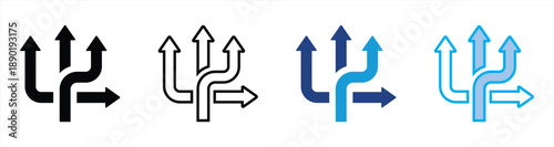 Flexibility icon set multiple style collection