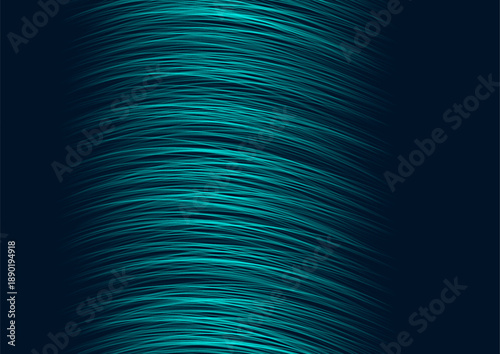 Blue minimal wavy neon lines abstract futuristic glowing background. Vector digital art design