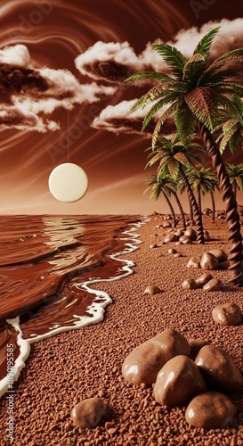 fantasy landscape chocolate beach
