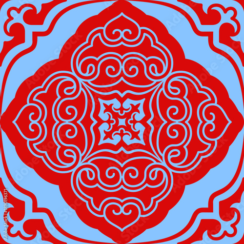 Modernized Chinese patterns, ancient Chinese patterns, fabric patterns, tile patterns.