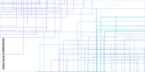 Architecture building construction structure pattern. Modern Abstract white background design with blue transparent material and squares shapes. geometric seamless lines business texture. 
