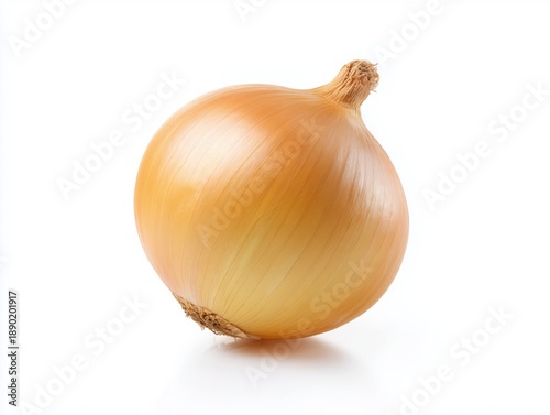 Wallpaper Mural Single whole yellow onion bulb isolated on white background for culinary design Torontodigital.ca