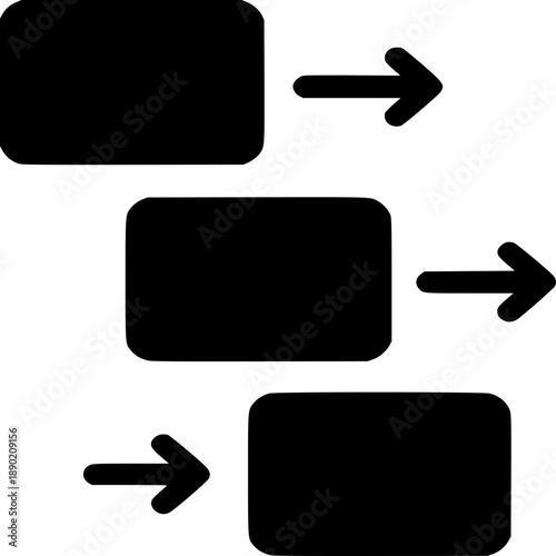 Activity Feed: Abstract vector icon representing a continuous stream of system or application activity, suitable for dashboards, platforms, and digital interfaces.
