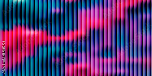 Colorful gradient background with ripple effect in blue, yellow, pink, and purple creates an aesthetic backdrop