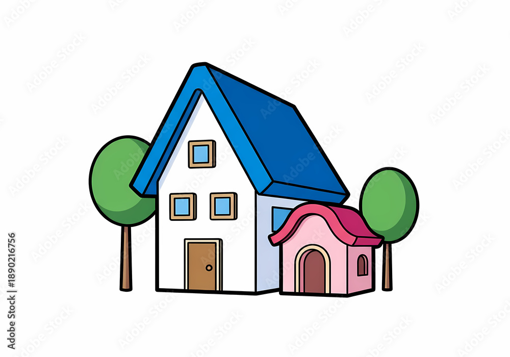 custom made wallpaper toronto digital可愛い家が綺麗に並んでいる