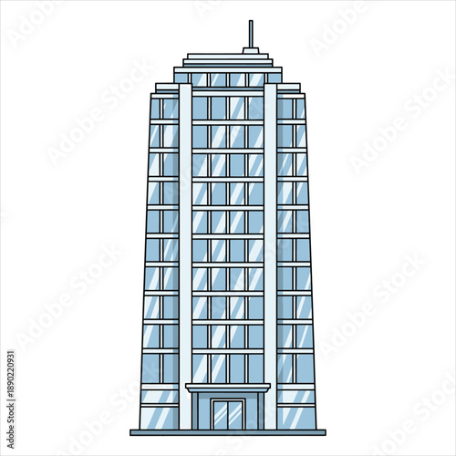 modern building isolated on white background