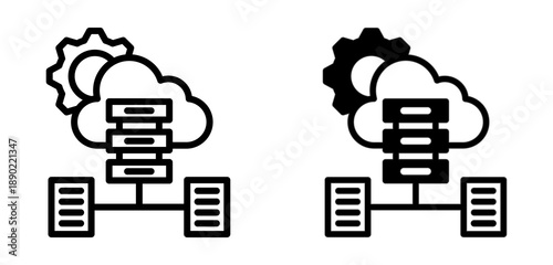 Data Integration Icon  Collection line & Mixed Style icon 