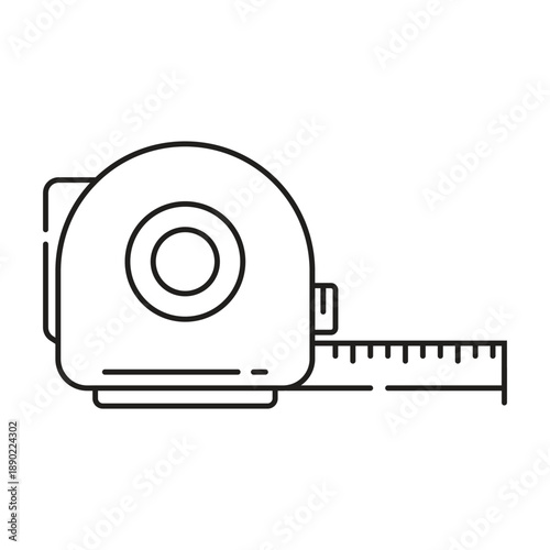 Measuring Tape Line Icon