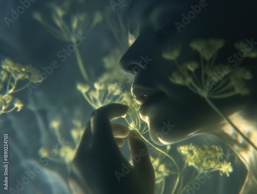 a photographic visual representing smell