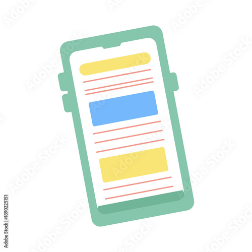 カラフルなスマートフォン　イラスト