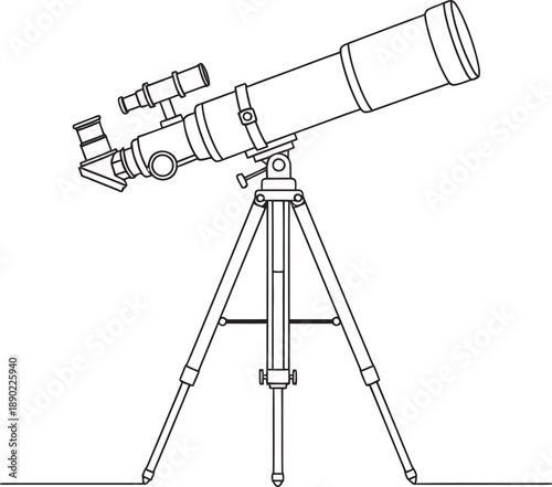 Telescope on tripod