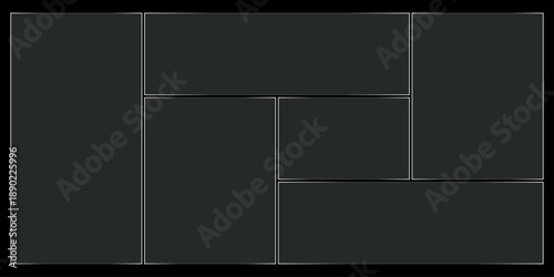 Futuristic transparent glass Bento Grid frames for website landing page. Digital banners UI templates design
