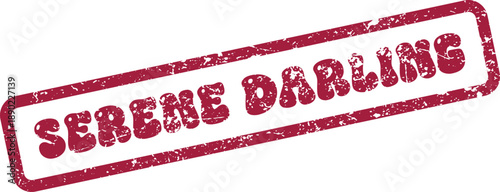 Affectionate Serene Darling grunge stamp for conveying tenderness, beloved endearment, and cherished sentiments