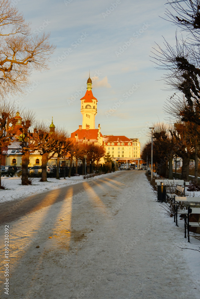 Fototapeta premium The promenade along the sea in the Sopot resort. Poland