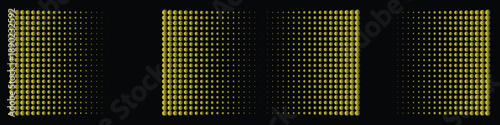 Abstract pattern of fading yellow-green dots creating a visual gradient effect