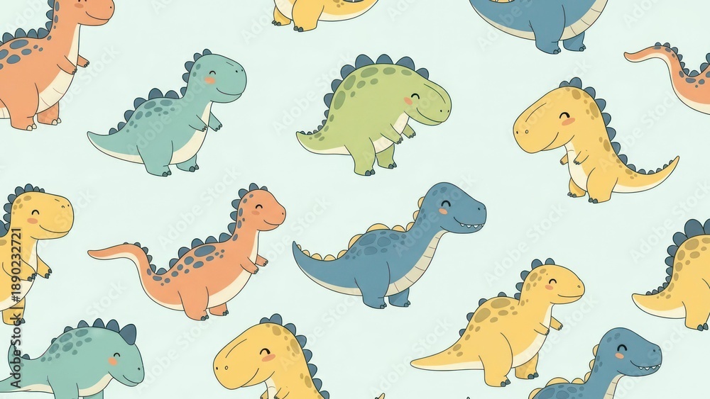 Fototapeta premium Dinosaur pattern