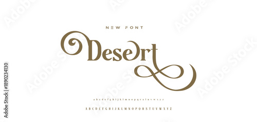 Lettering Minimalist Fashion. Elegant alphabet letters serif font and number. Typography fonts regular uppercase, lowercase.