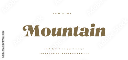 Lettering Minimalist Fashion. Elegant alphabet letters serif font and number. Typography fonts regular uppercase, lowercase.