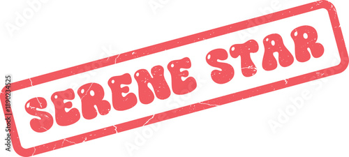 Serene Star Distressed Red Stamp for Shining Potential and Inner Radiance