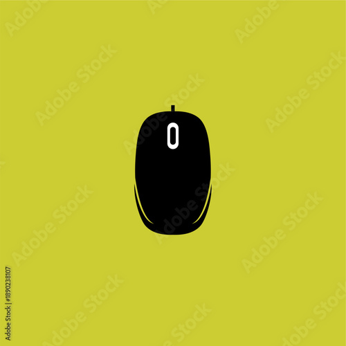 Minimalist Black Computer Mouse Icon