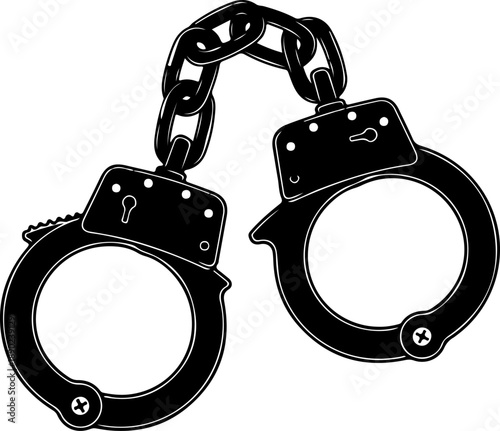 Shackle silhouette vector illustration