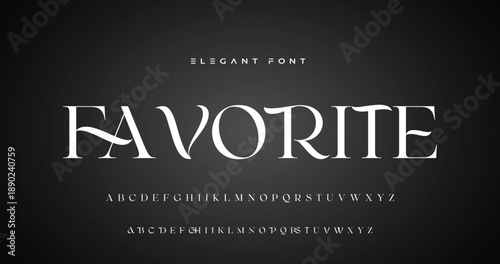Lettering Minimalist Fashion. Elegant alphabet letters serif font and number. Typography fonts regular uppercase, lowercase.