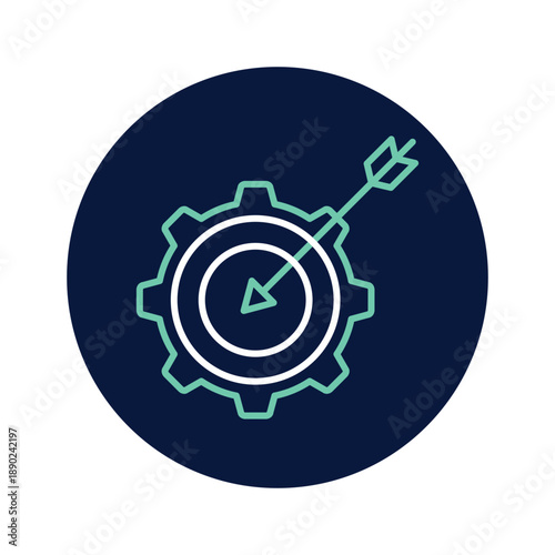 Setting Business Goal vector, pixel perfect, illustrator file 
