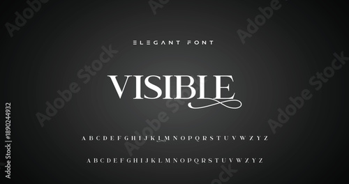 Lettering Minimalist Fashion. Elegant alphabet letters serif font and number. Typography fonts regular uppercase, lowercase.