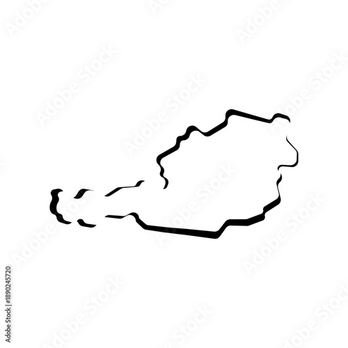 austria map vector logo icon border