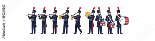 Toy Soldiers Playing Musical Instruments.