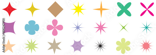 Brutalist abstract geometric shapes. Y2K Geometric design element shapes. Bauhaus design geometric silhouette elements design. eps 10