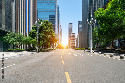 Highway and financial center office building 
