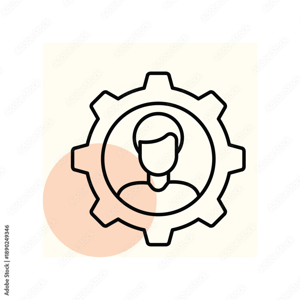 Fototapeta premium Employee Management vector, pixel perfect, illustrator file 