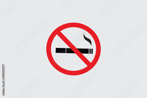 No smoking black and red icon vector with bold modern design, ideal for signage, public spaces, health campaigns, websites, and apps, fully editable and scalable vector illustration. Free Download No smoking black and red icon vector with bold modern design, ideal for signage, public spaces, health campaigns, websites, and apps, fully editable and scalable vector illustration. - GFXLoad