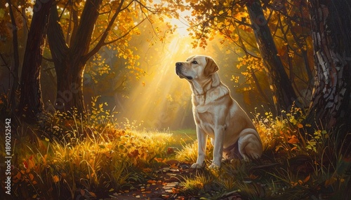 „Der treue Begleiter“ – Labrador im Wald