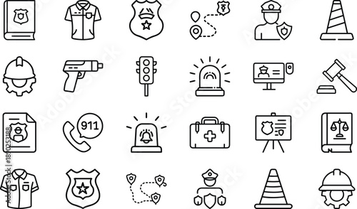 Police officer uniform shirt with tie and pockets vector illustration flat design