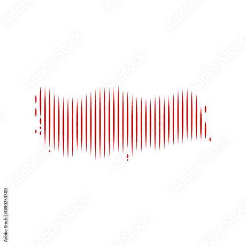 Turkey map vector logo icon border