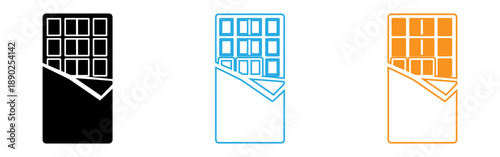 Colorful icons of mobile phones with sim cards