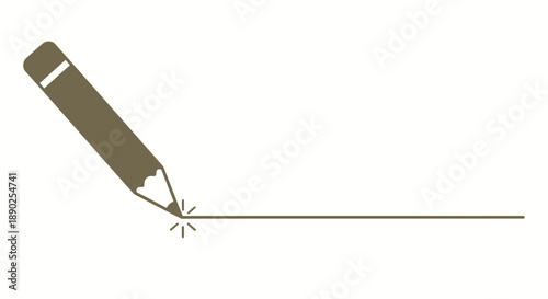 pencil drawing line on paper