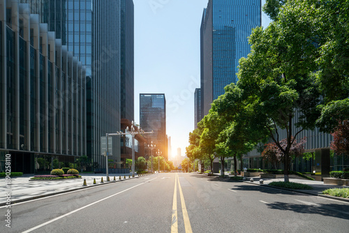 Highway and financial center office building 