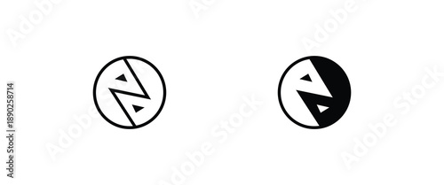 yin yang icon. In Yang Concept of dualism line icons set, Zen symbol editable stroke isolated on white background, linear vector outline illustration, symbol logo design style
