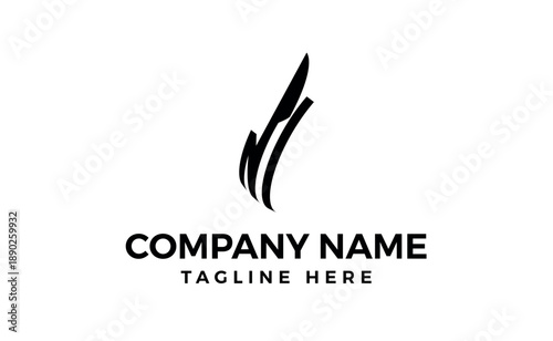Kitchen Knife Logo Chef Knife Logo Vector Design Illustration Template